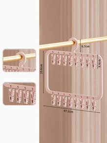 1/2/3pcs Versatile Plastic Hanger Storage Box - Ideal Organizer For Underwear, Socks & Accessories | Space-Saving Solution For Dorms | Multi-Functional Clothes And Accessory Clamp Rack"