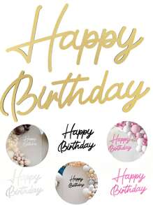 1 Set Happy Birthday Wooden Sign With Happy Birthday Pull Flag, White Lacquered Paper Cut Wooden Happy Birthday Letter Sign Vintage Village Birthday Party Decoration Background Wall Photo Props