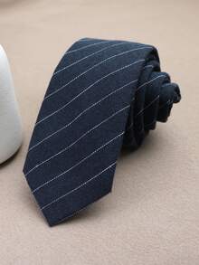 1条条纹手工编织领带，适合休闲街头风和日常穿着，英伦风，可用于圣诞装饰 - 彩色 - 查看 5