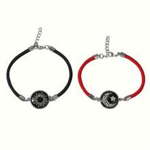 Fashion Couple Sun, Moon And Stars Boyfriend And Girlfriend Gift Box, Good Friends Combo Light Up Bracelet Set, Stainless Steel Sweatproof And Colorfast - 2件/套 - 查看 8
