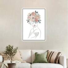 1/6PCS Optional Frame Posters Wall Arts Modern Abstract Minimalist Wall Art Posters Living Room Decor ,Wall Art With Frame