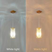 YQYYFC Gold Pendant Lighting Modern Pendant Light, Mini Crystal Chandeliers,Adjustable Pendant Light Fixture For Kitchen Island Dinning Room Bedroom (3 Pack) - 金色 - 查看 9