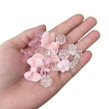 Yiwu Qiyou Accessories Co., LTD 30g/1.06oz 1-3cm Random Mixed Acrylic Beads, Suitable For Making Women's Bracelets, Necklaces And Phone Chains - Pink - View 3