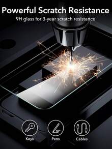 4pcs Tempered Glass Screen Protector Compatible With IPhone 17/16/16e/7/8 Plus/X/XR/XS Max/15/13/11/12/14 Pro Max/Mini, Anti-Scratch, Screen Protection - Clear - View 6