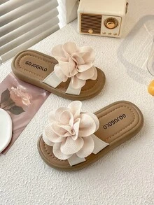 Dép hở mũi thoải mái cho bé gái - Dép xăng đan thoáng khí, nhẹ - Thích hợp cho các hoạt động ngoài trời - Màu be - Xem 5