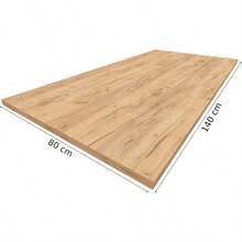 POKAR Tischplatte 25 cm Massiv Schreibtischplatte Bürotischplatte für Schreibtisch tisch Golden Craft Eichen 140 x 80 x 2 5 cm - GoldenEichenCraft1 - Übersicht 3