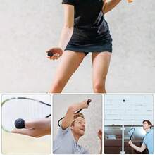 1 个双点壁球，橡胶壁球，用于速度训练，适用于双点壁球