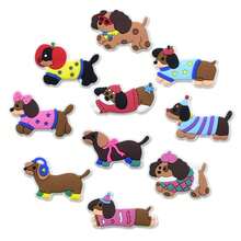10pcs Cute Dog Series Shoe Charms, Diverse Styles, High Quality, Suitable For Shoes, Sandals, Slippers, Can Be Used As Party Gifts, Birthday Gifts, Etc. - Multicolor - View 7