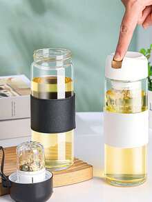 1pc Borosilicate Glass Tea Cup With Magnetic Levitating Tealeaf Infuser, Reusable And , Multifunctional Portable Tea Tumbler - Hand Wash Only - Multicolor - View 11