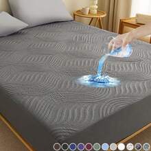 Double - Waterproof Mattress Cover Protector Decoration - Grey - View 2