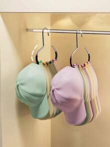 Hat Storage Hook 2pcs/4pcs Stainless Steel And PVC Material Can Store Baseball Caps, Suspenders, Bag - Multicolor - View 1