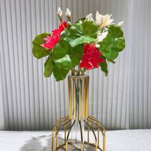 3pcs Mini Lifelike Lotus Flower And Leaves, Artificial Plants For Fish Tank, Home Decor Fake Flowers And Leaves,Garden Decor,Outdoor Plant,Gardening,Fake Flowers