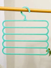 5层衣架裤架发夹收纳架大容量粗头衣架壁挂式发夹衣架男女通用节省空间 - 彩色 - 查看 9