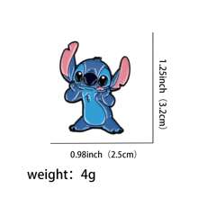 Disney 1 pièce Broche Disney Stitch, épinglette émaillée distinctive - Insigne mignon pour sacs à dos et vêtements, accessoire de broche pour vêtements, attache de sac