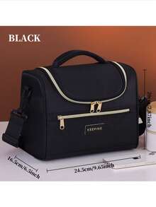 1 szt. 6,5 l/8 l torba na lunch dla kobiet i mężczyzn, studentów, sztruksowa torba na lunch, szczelna, izolowana, miękka, duża torba chłodząca na lunch - wielokrotnego użytku pudełko na lunch do biura, pracy, szkoły, pikniku, plaży, torby szkolne, torby do przechowywania dla nauczycieli, zewnętrzny pakiet chłodzący, zewnętrzny pakiet termiczny, torby do klasy, torby do organizacji w klasie