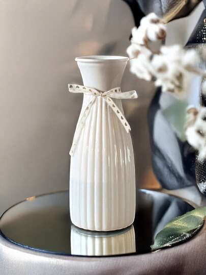 1pc Plastic Flower Vase, Unbreakable Vases Creative Home ation Wedding Festival, ations, s, Halloween Kitchen Room Glass Vase view 5