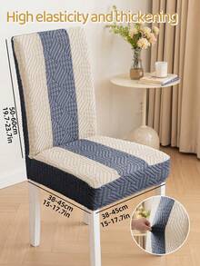 1pc Dining Chair Slipcover,Chair Cover ,Removable Parsons Chair Slipcover For Kitchen Wedding Party Banquet - Beige - View 10