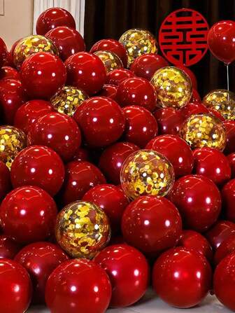 50pcs Metallic Pink Hot Pink Latex Balloons, Wedding Decor, Birthday Party Decor, Anniversary Decor, Graduation Decor, Holiday Decor, Mother's Day Decor, Indoor Outdoor Decor, Home Decor, Room Decor