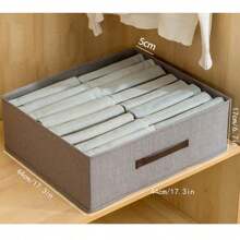 1 pieza Caja divisora de almacenamiento con 16 compartimentos para pantalones/ropa, separador de armario y cajón de armario