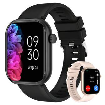 SIMSONLAB 2025 Smartwatch Atualizado (Atender/Fazer Chamadas), Tela de 2,01 Polegadas, Capacidade de Bateria de 180mAh, Adequado para Homens e Mulheres, Rastreador de Fitness, Vários Modos Esportivos, Contador de Passos e Calorias