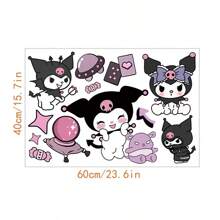Sanrio Large Sanrio Kuromi Cartoon Wall Sticker For Children's Room, Girls' Bedroom, Cute Decorative Wall Decal For Nursery