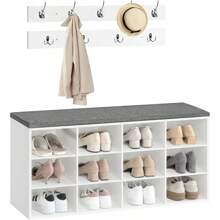 Shoe Changing Stool - 白色+灰色1 - 查看 7