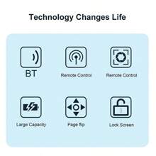 Telecomando senza fili Bluetooth per le dita, compatibile con , Pixel, telefono; telecomando Bluetooth per passare le pagine di libri elettronici, anello di scorrimento smart ricaricabile, controller a cliccatore, compatibile con iOS e Android, adatto per vacanze estive, viaggi, scatto remoto senza fili per fotocamera portatile
