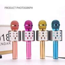 Microphone Audio Integrated Microphone Home Singing K Wireless Bluetooth Can Be Inserted Tf,Usb Card Play Music Outdoor Party Family Gathering,Microphone,Mic,Wireless Microphone