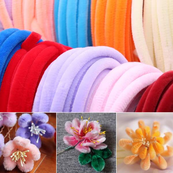 13m/Roll Colorful Pipe Cleaner, Velvet Tube Drying DIY Art Craft Project Holiday Decoration