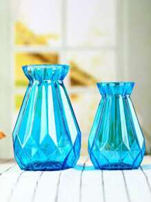 1pc Glass Flower Vase, Minimalist Transparent Vase, Glass Flower Pot, Living Room Home Decor Flower Vase, Table Decor,Flower Arrangement Ornament, Used For Various Fresh Flowers And Simulated Flowers, Suitable For Gifts ON Mother's Day, Valentine's Day, Wedding Decoration And Birthday, Festival Supplies