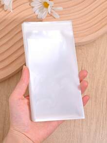100pcs Self Adhesive Thickened Transparent Jewelry Storage Bags Suitable For Daily Household Use - Clear - View 3