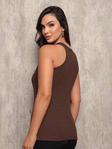 Women's Ribbed Tank Top Basic Blouse Casual T-Shirt Sleeveless Top