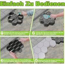 Aufun Moule à béton DIY, coffrage de jardin, moule à pavage en béton pour dalles de béton, dalles de patio, pavés