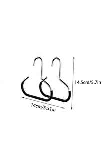 Hat Storage Hook 2pcs/4pcs Stainless Steel And PVC Material Can Store Baseball Caps, Suspenders, Bag - Multicolor - View 7