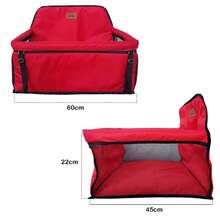 Car Seat For 2 Pets Together In The Car For Small Dogs Up To 30kg - Red - View 3