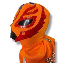1 Capa Mascara Infantil Luchadores Lucha Libre Personajes - Naranja - Ver 3