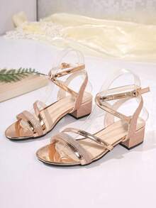 Women's New Summer French Tie Fashionable Comfortable Open Toe Chunky Heel Sandals