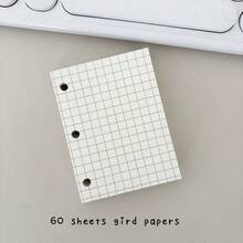 1 套 3 孔雏菊笔记本、活页环口袋便笺本、60 张网格纸/空白纸、DIY 迷你垃圾日记本手册、学校用品、返校 - 均碼 - 查看 17