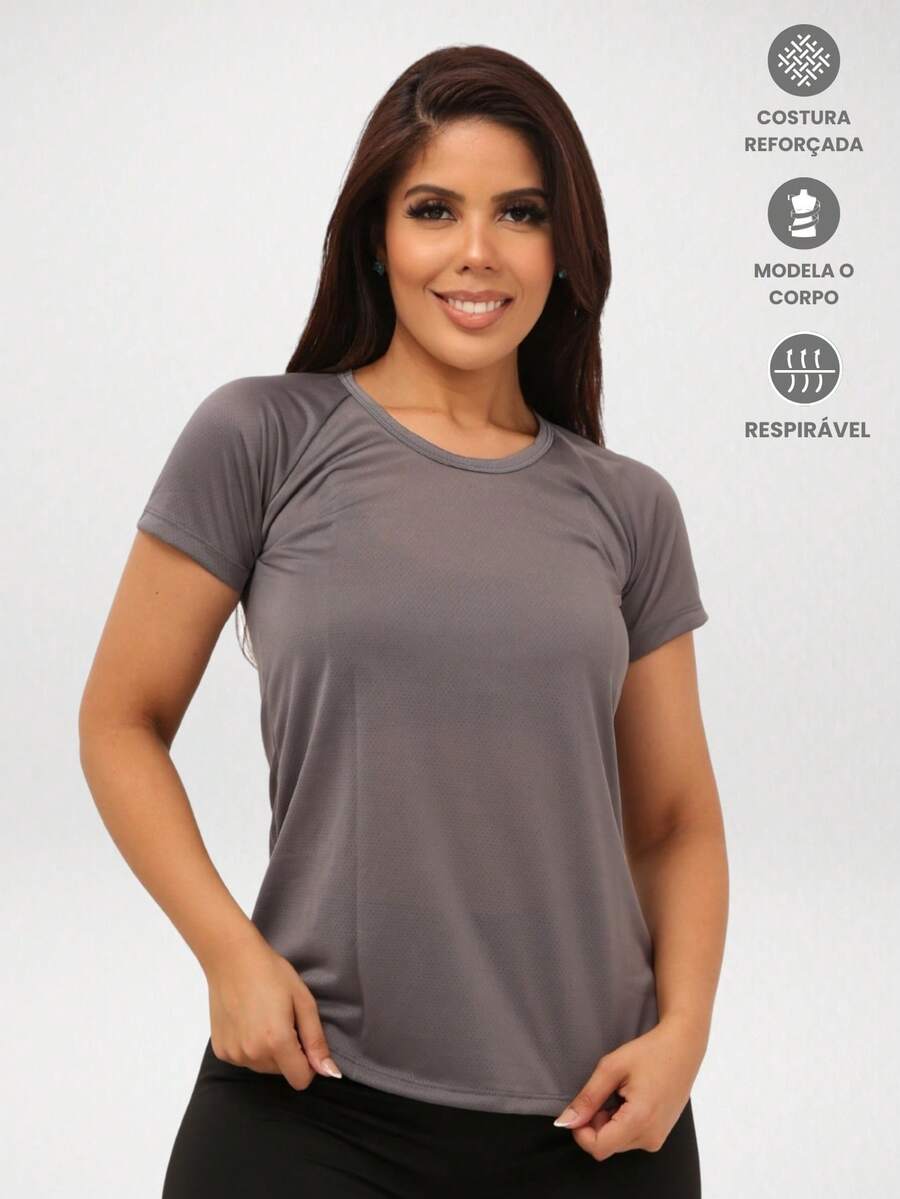 Women Sports Tees & Tanks - 深灰色 - 查看 1