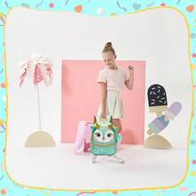 Mochila Mini de 13 Polegadas com Animais Fofos, Mochila de Jardim de Infância para Meninas, Mochila para Viagem e Piquenique, o Melhor Presente para Meninas - Mochila escolar de 13 polegadas - Ver 4
