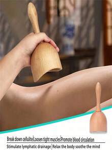 1 Set de Herramientas de Masaje de Madera, que incluye Herramienta de Masaje con Ventosas de Madera, Herramienta Gua Sha, Masajeador de Drenaje Linfático, Adecuado para Juego de Terapia de Madera y Terapia de Masaje Corporal Gua Sha. Accesorios de Fitness - Multicolor - Ver 6