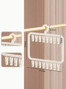 1/2/3pcs Versatile Plastic Hanger Storage Box - Ideal Organizer For Underwear, Socks & Accessories | Space-Saving Solution For Dorms | Multi-Functional Clothes And Accessory Clamp Rack"