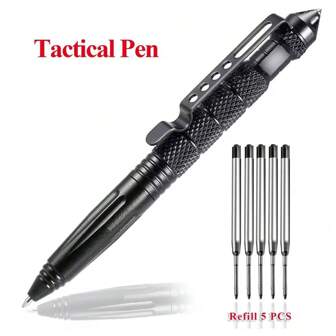 Portable Tactical Pen Self Defense Pen Aviation Aluminum Emergency Glass Breaker Pen Security Protection Survival EDC Multitool
