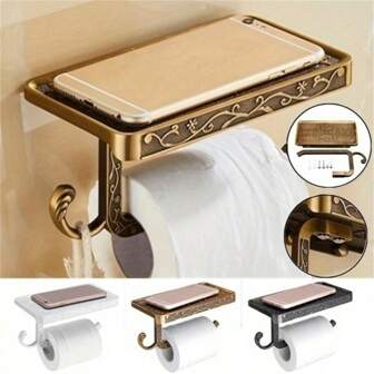 Toilet Paper Holder Wall Mounted Vintage Classic Bathroom Antique Brass Roll Tissue Box Bathroom Accessories
