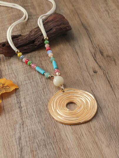 1 Stück modische, bunte Perlenkette, geeignet für den täglichen Gebrauch von Frauen