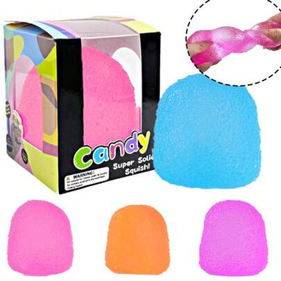 Stress Relief Soft Squeeze Fruit Candy Sensory Resistant Toy, Malt Candy Fidget Toy Box Set, Portable Small Gift