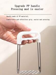 1/2 Stücke Edelstahl Kartoffelpresse, manueller Kartoffelpürierstößel, Pürierwerkzeug für Babynahrung, Kartoffelpresse