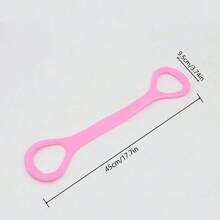 حزام المقاومة الناعم من السيليكون بشكل رقم 8، لتقوية الكتف والظهر، شريط اليوجا المطاطي للرجال والنساء، معدات اللياقة البدنية، لون عشوائي - متعدد الألوان - مشاهدة 7