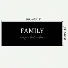 1pc Art Letter Pattern Dust Cover, Modern Minimalist Style Linen-Like Rectangle With 4 Storage Pockets, Anti-Slip Washable Dust Proof Cover For Appliances Like Washing Machine Or Refrigerator