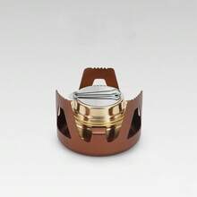 Camping Portable Mini Alcohol Stove Burner Adjustable Firepower Gasoline Stove Aluminum Alloy Bracket Ultralight Brass Stoves - Multicolor - View 12
